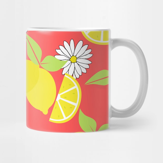 Lemon Pattern with Daisies by Susy Maldonado illustrations